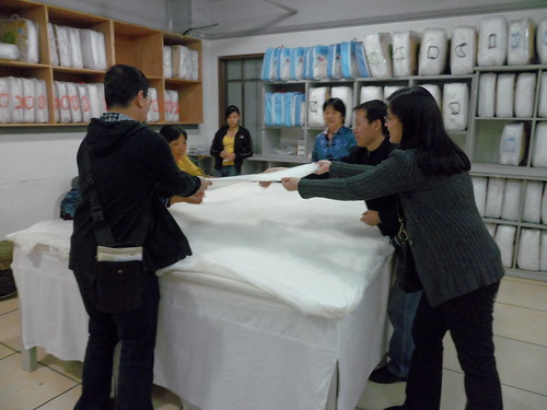 making a silk quilt