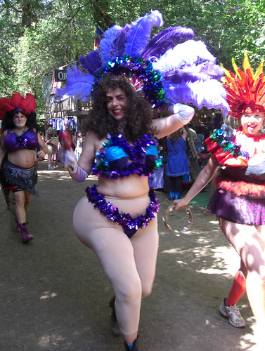 Sexy woman at Oregon Country Fair 2010 with big booty