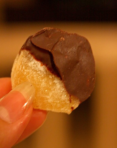 Chocolate dipped candied ginger