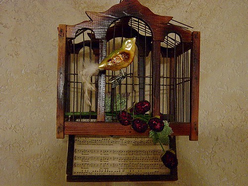 decorated birdcage