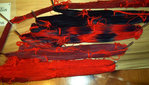 Second attempt at dyeing self-patterning non-wool sock yarn
