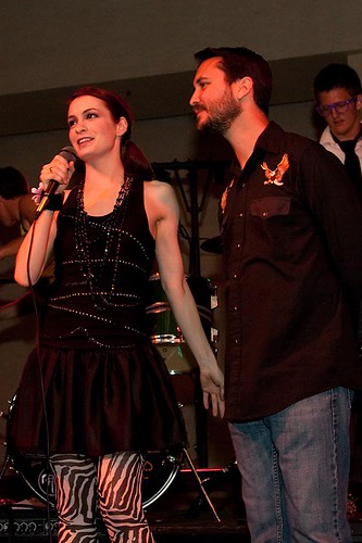Felicia Day and Wil Wheaton on Stage at the Kids Need to Reag Geek Prom 1