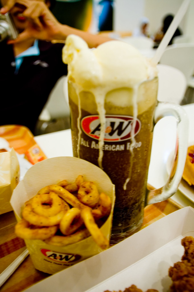 A&W: Root Beer Float and Curly Fries