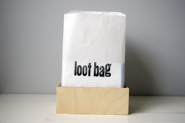 loot bag (no peeking!)