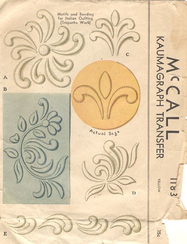 Vintage Kaumagraph Trapunto Pattern, 1945