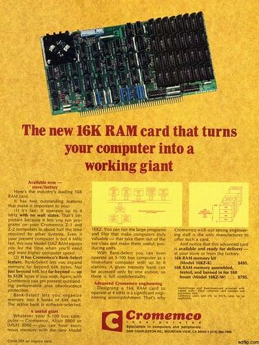 16k of ram will turn your computer into a working giant