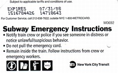 Instrucciones de emergencia en el Metro