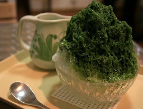 shaved ice with green-tea