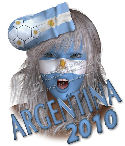 Argentinian fan girl design printed