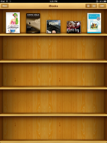 iBooks shelf