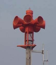 A tornado warning siren similar to the ones provided to the Town of Silver Lake.