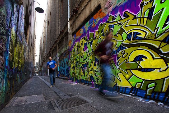 'A Colorful City', Australia, Melbourne, Alley Graffiti 