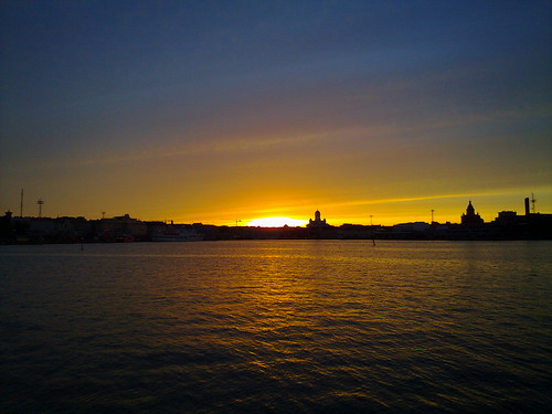 Sunset over Helsinki