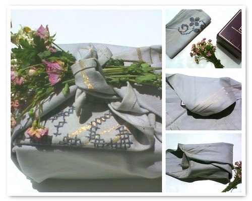 mam for gavethat Reusable Furoshiki Gift Wrap with Flowers DIY