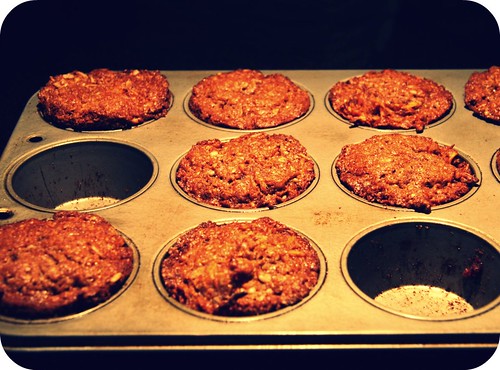 carrot muffins in pan