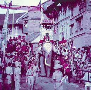 King Mahendra’s coronation, 1955 by Dwarika Das Shrestha