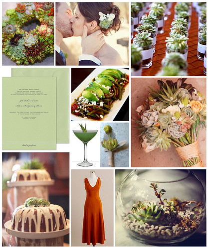 Succulent Wedding Decorate your ceremony and reception spaces with wreaths