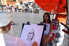 那佛納廣場(Piazza Navona)之街頭素描