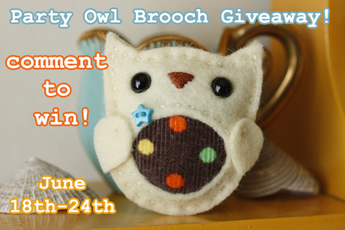 Party Owl Brooch Giveaway!