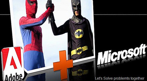 Microsoft e Adobe são como Spiderman e Batman