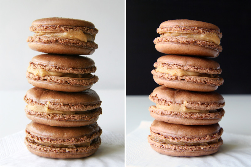 Chocolate Peanut Butter Macarons 2-in-1