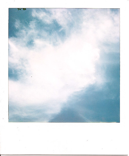 blue sky polaroid