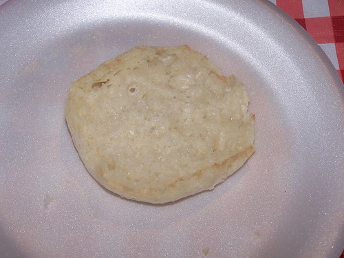 Half of an English muffin