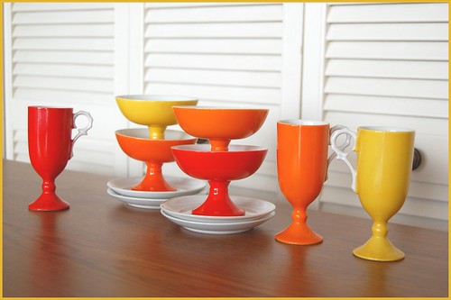 bright bowls and cups