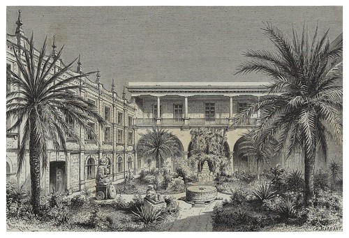 006-Patio del museo de Mexico-Les Anciennes Villes du nouveau monde-1885- Désiré Charnay