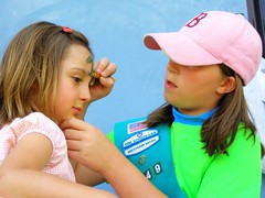 Ashfield Girl Scouts Face Painting at Safety Rodeo