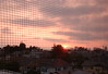 sunset through screen