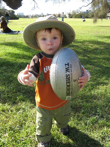 Henry plays Aussie Rules Football