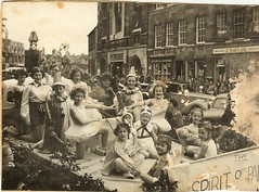JUNE MUSGROVE (nee COX) ON A FLOAT IN clown outfit
