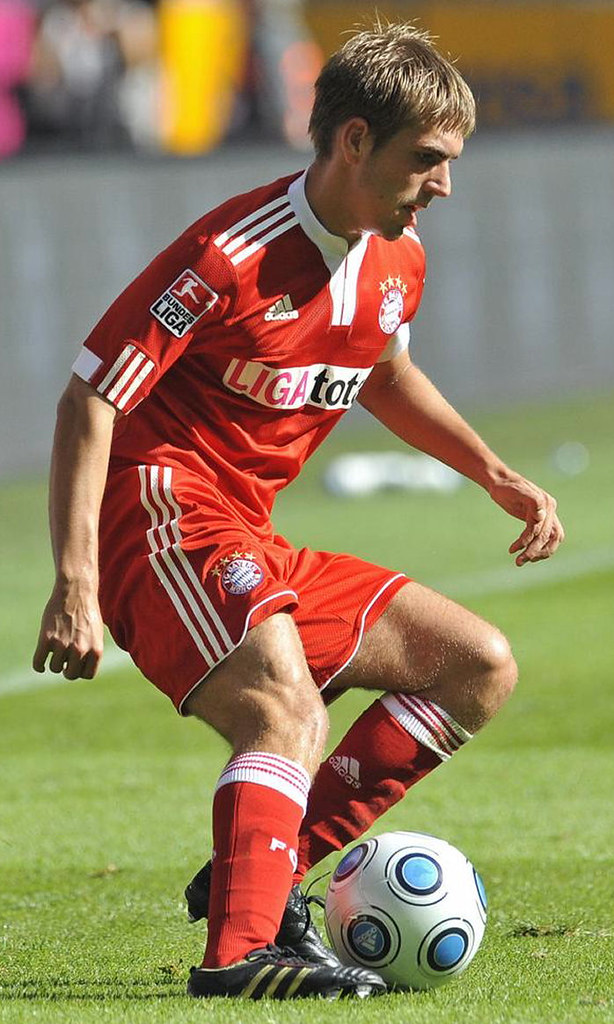 Muscular thighs of Philipp Lahm