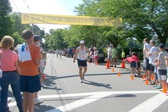 Daddy at the finish line
