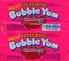 Strawberry Bubble Yum gum wrapper