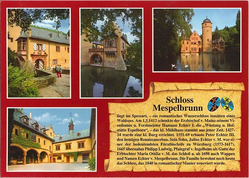 Cards from family - Germany - Schloss Mespelbrunn im Spessart