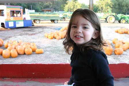 Shaye in pumpkin patch 2006