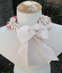 Silk Flower Necklace DIY -BACK