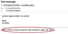 Hotmail Wave 3: Ad footer