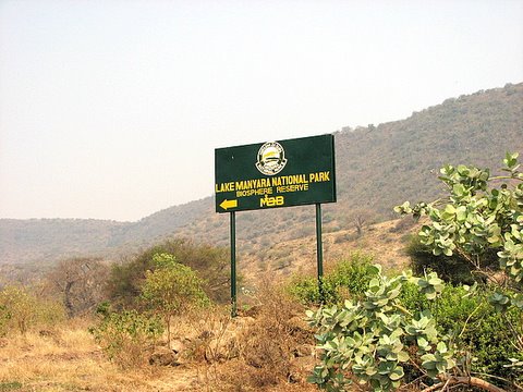 Lake manyara sign