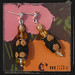 LFNEAR orecchini arancio nero black orange earrings 1129