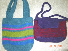 Felted tote & purse