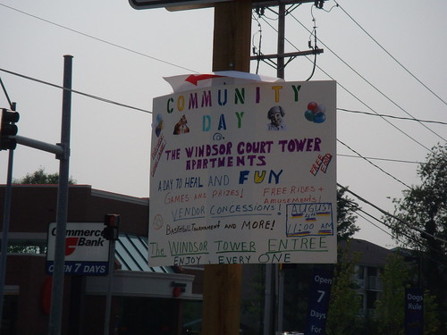 Community Day Sign, Briggs Chaney Road at Castle Boulevard