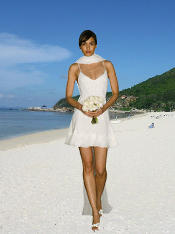beach wedding dress by lilayus