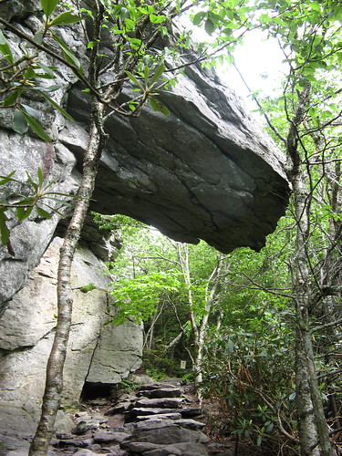 Rock overhang on Bridge Trail