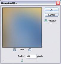 Gaussian Blur dialog box