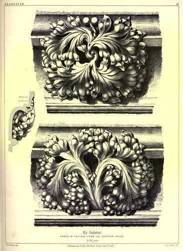 007-Adornos de follaje en piedra de la capilla de Nuestra Señora en la catedral de Ely-Gothic ornaments.. 1848-50-)- Kellaway Colling