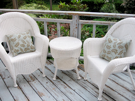 Hampton Bay Java wicker chairs from Home Depot