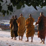 Buddhist monks, Lipe island: Tarutao National Park, Thailand.